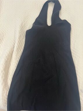 Le Lis Black Sleeveless Halter Top